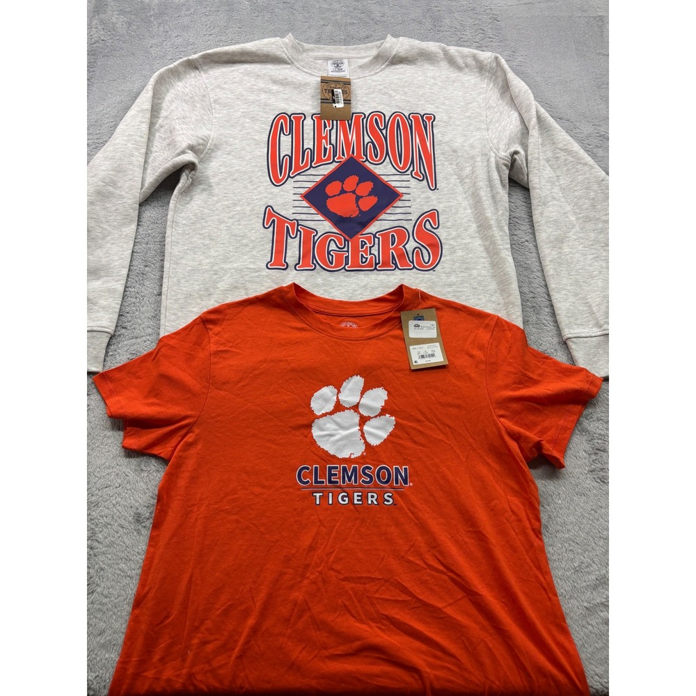 Clemson Tigers Women's Large 12/14 Sweatshirt and T-Shirt Bundle Rivalry Threads